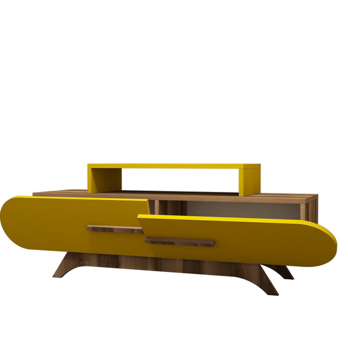 Hanah Home Soporte para TV Nogal y Amarillo Hanah Home Soporte para TV Nogal y Amarillo